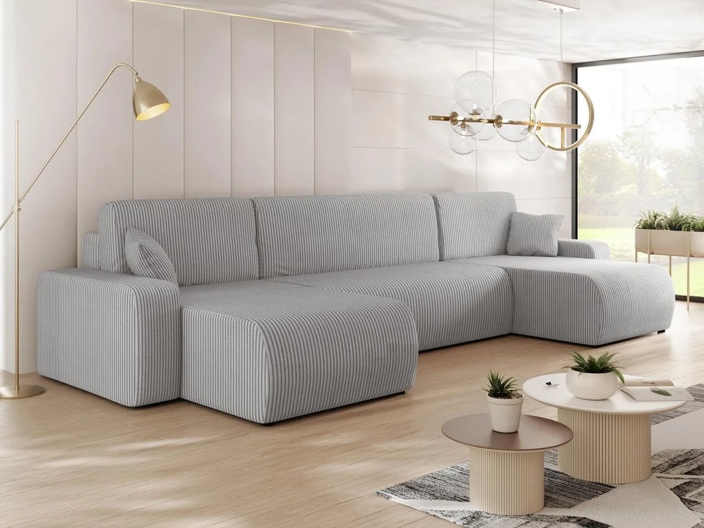 Colțar în formă de U Euston U S (Gri + Negru) (cu sp. depozitare). Promo -17%. 1104896