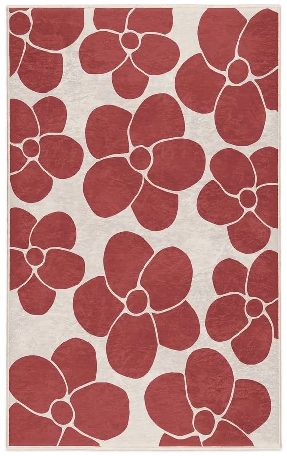 Covor roșu lavabil 120x180 cm Red Meadow – Mila Home