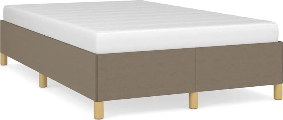 vidaXL Cadru de pat fără saltea Taupe 120x190 cm țesătură