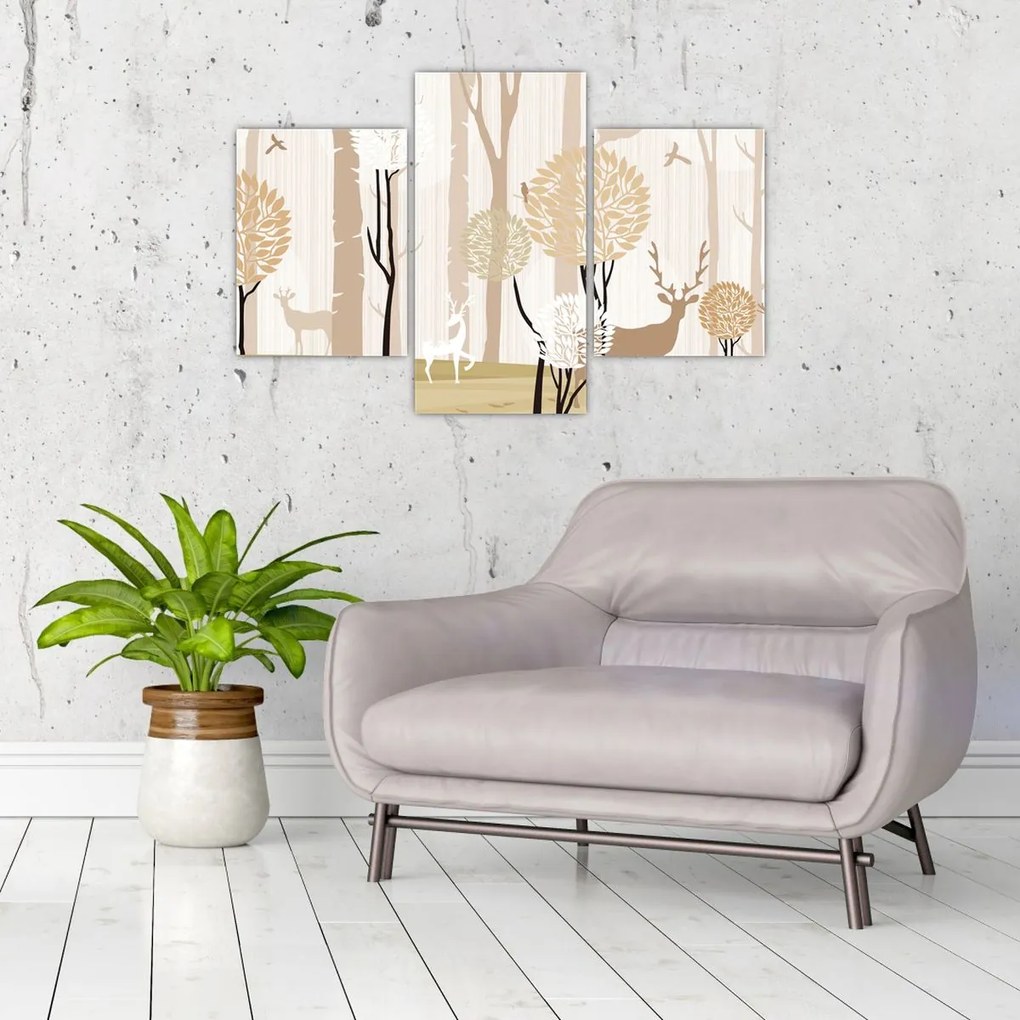 Tablou - Pădure ilustrată (90x60 cm)