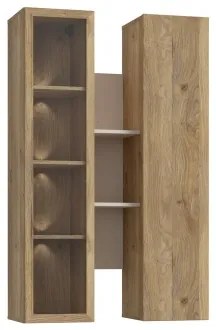 Poliță de perete INAR, stejar/bej