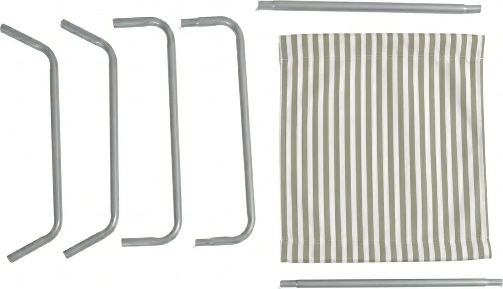 Sezlong plaja pliabil SAND STRIPES, verde