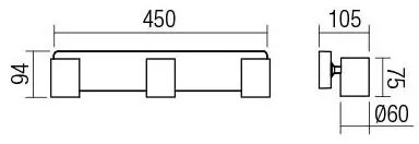 Redo 04-474 - Lampă spot CAMEO 3xGU10/35W/230V