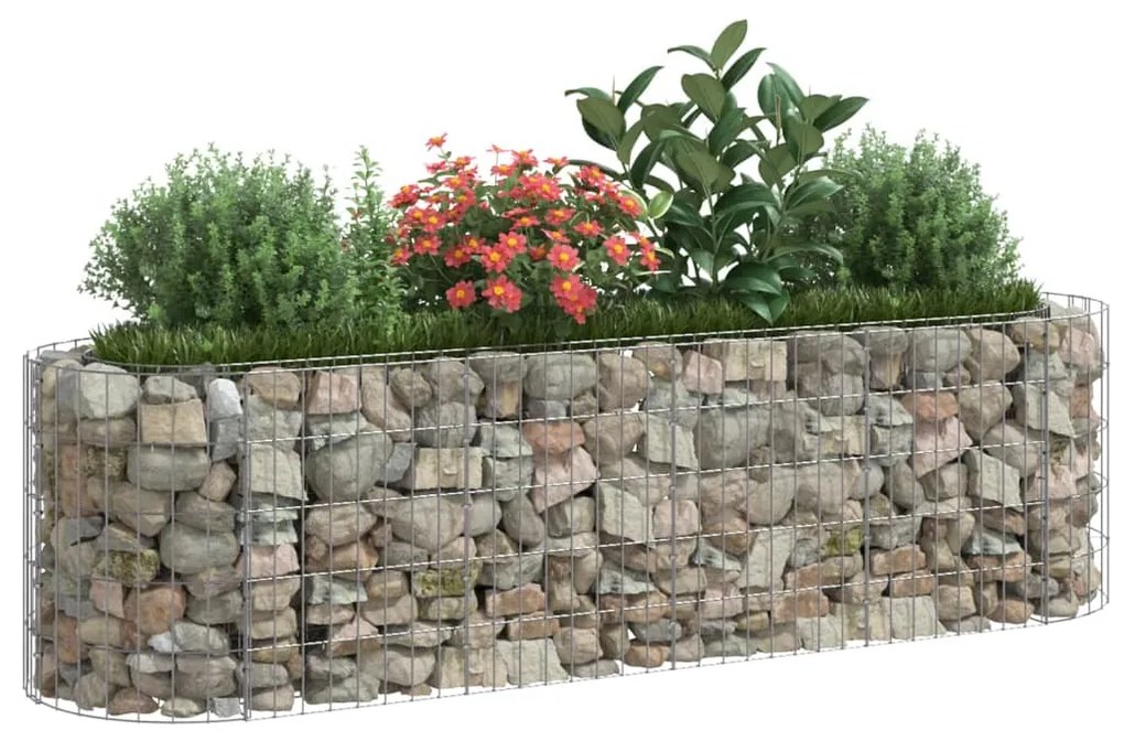 Strat inaltat gabion, 190x50x50 cm, fier galvanizat 190 x 50 x 50 cm, 1, 190 x 50 x 50 cm