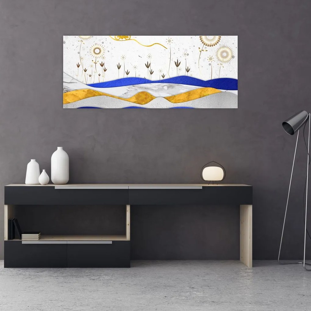 Tablou - Munții aurii (120x50 cm)