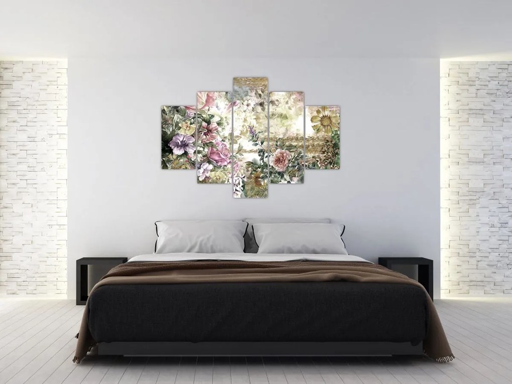 Tablou - Flori de design (150x105 cm)