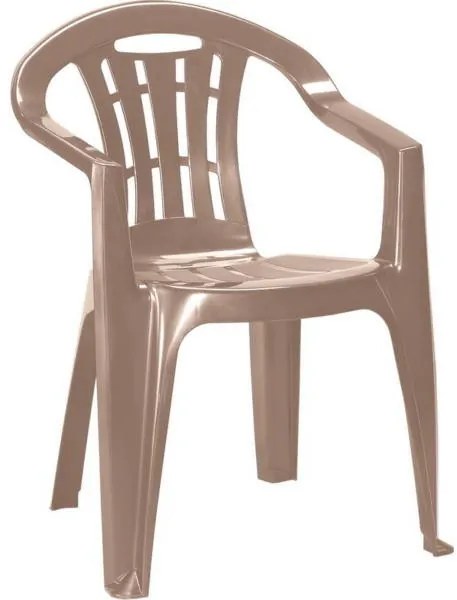 Scaun de grădină Mallorca din plastic, culoare cappuccino