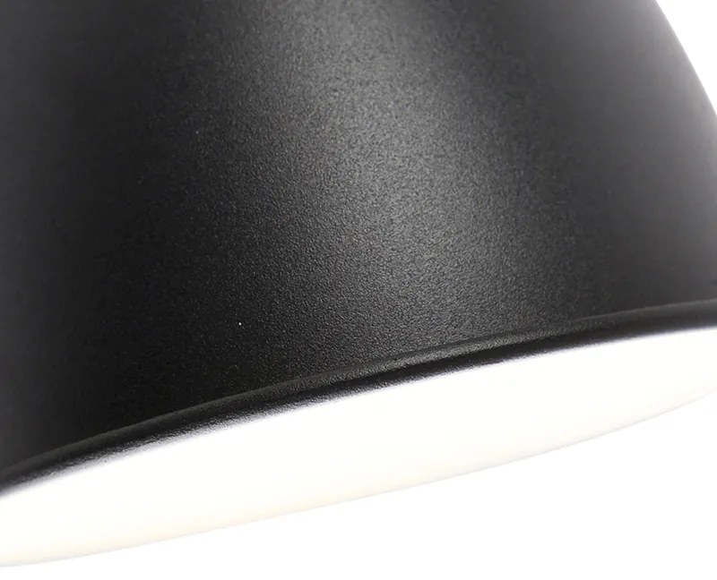 Lampă de perete industrială neagră cu braț reglabil - Merle