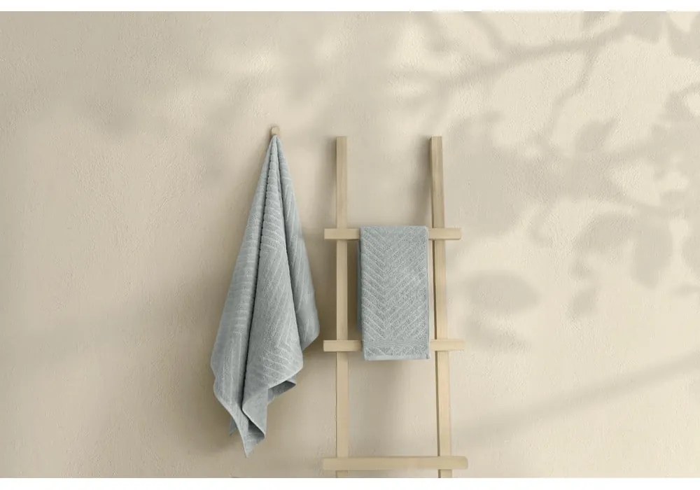 Prosoape de baie gri-deschis 2 buc. din bumbac din frotir – Foutastic