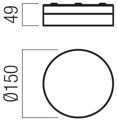 Plafonieră LED Redo 01-3725 FRISBI LED/8W/230V IP44 crom