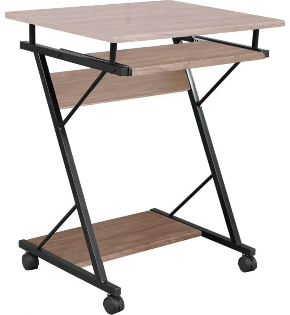 Birou pentru copii Novokids™ Computer desk, Cadru metalic, Cu tavita retractabila pentru tastatura, Dimensiuni 60x48x73 cm, Pentru laptop si