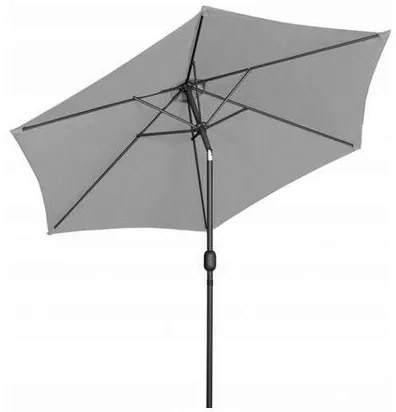Umbrela gradina/terasa, cu inclinatie, gri, 300 cm
