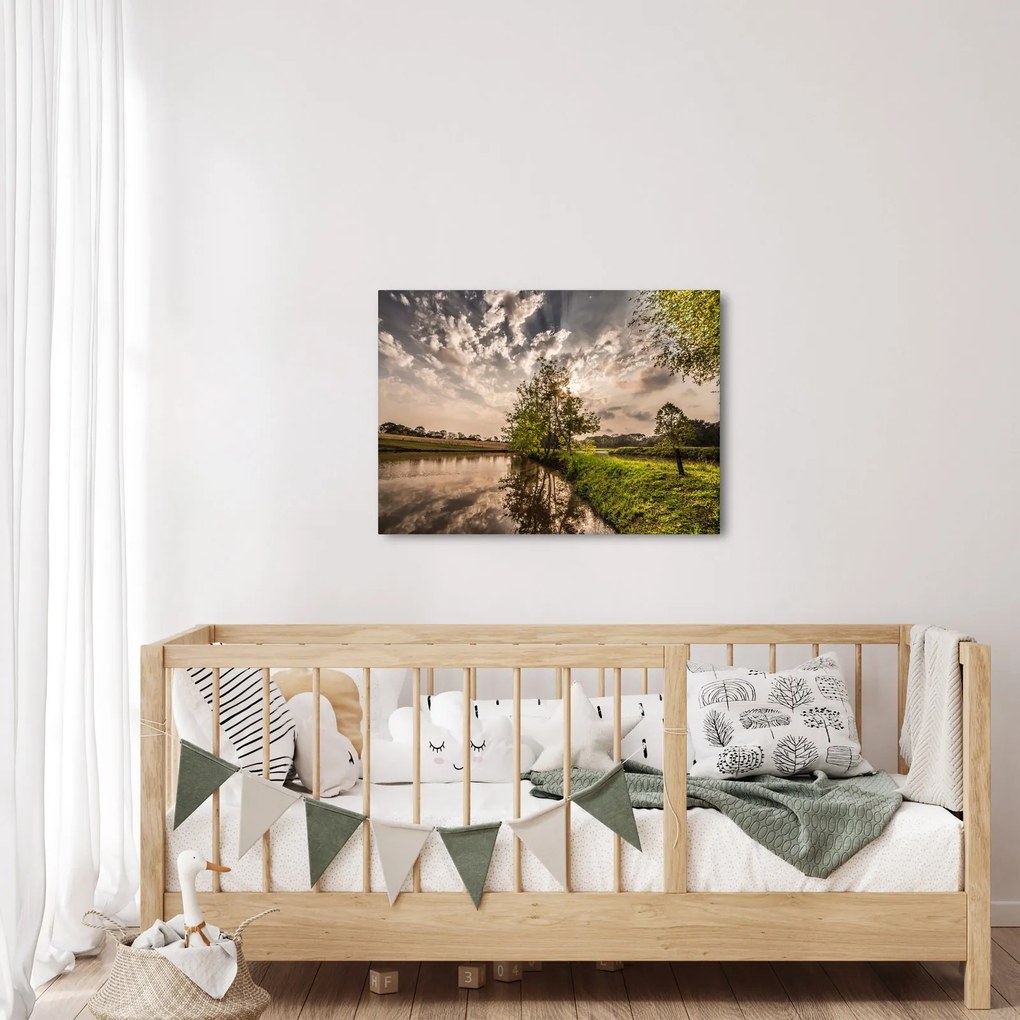 Tablou naturii cu raze de soae (70x50 cm)