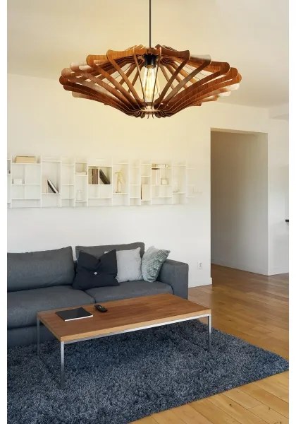 Lustră pe cablu 1xE27/60W/230V maro d. 59 cm