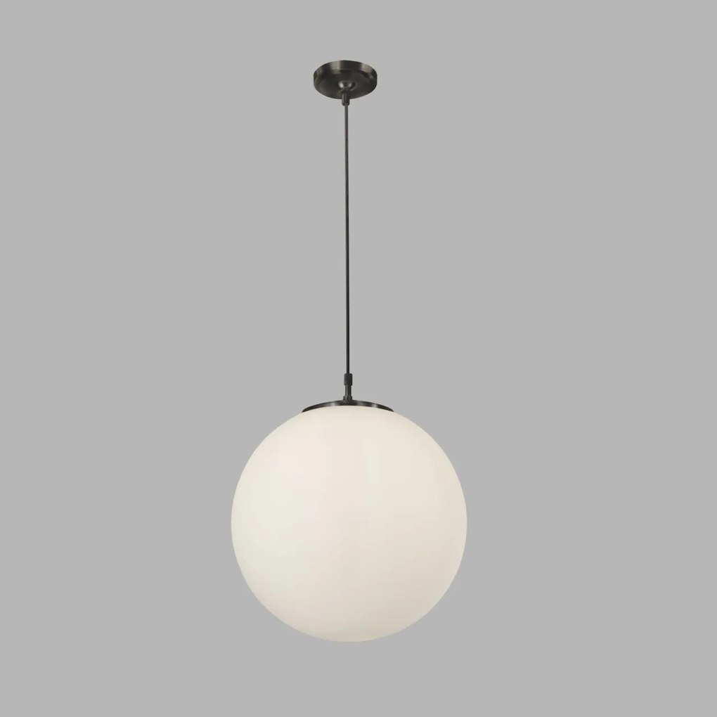 Lustra / Pendul design modern 35cm Atom black / opal 6099 SRT
