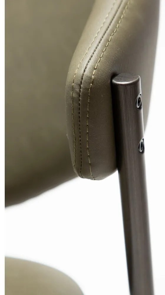 Scaun de dining kaki din imitație de piele Zone – DAN-FORM Denmark