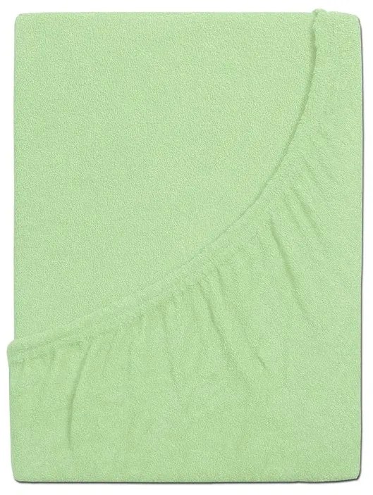 Cearsaf frotir pentru patut de copil EXCLUSIVE 70x140 cm verde deschis