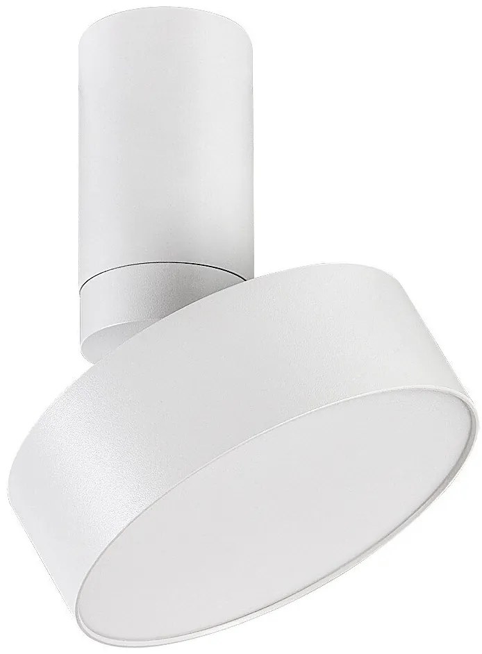Plafoniera LED tip spot aplicat din metal alb reglabila Ovidia D-14cm