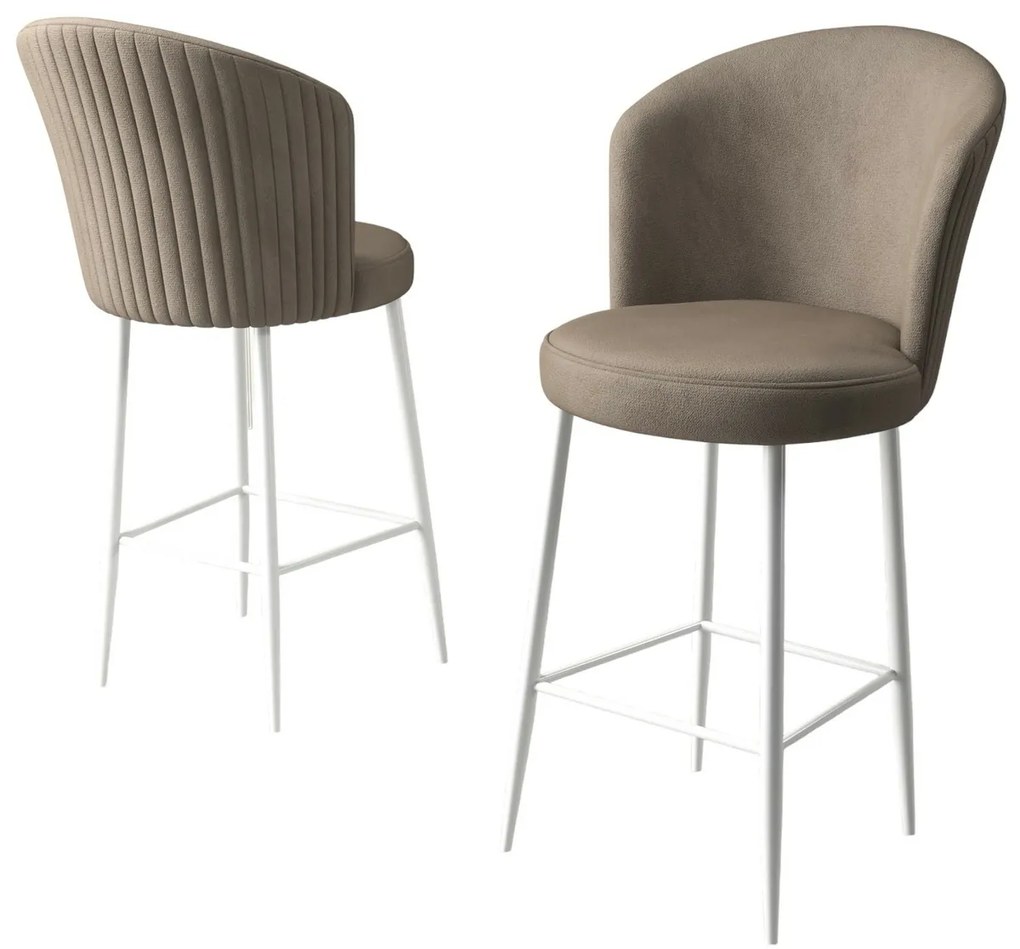 Set de scaune de bar Alte Cappuccino și Alb, 4bucăți