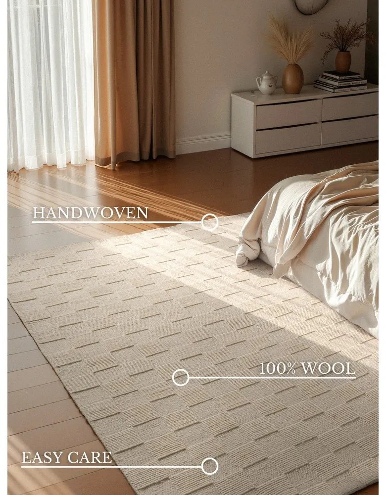 Covor crem țesut manual din lână 120x170 cm Scala – Villeroy&amp;Boch