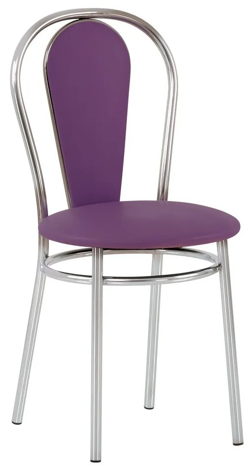 Scaun bucatarie Florino Chrome, Mov piele ecologica