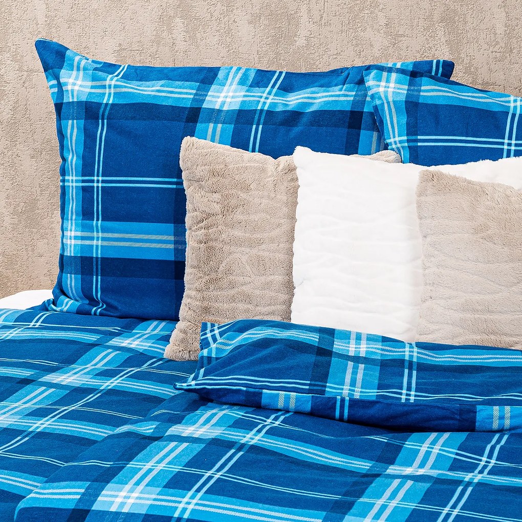 Lenjerie de pat din flanelă 4Home Blue paid