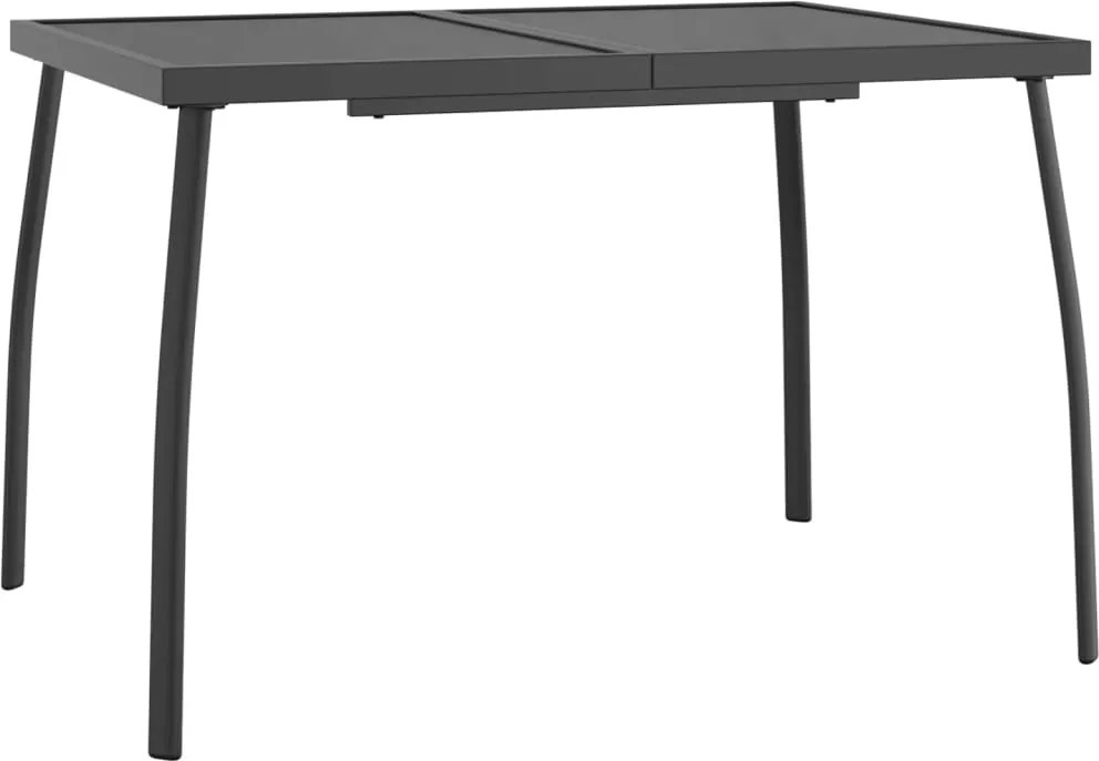 vidaXL Masă de grădină, antracit, 110 x 80 x 72 cm, plasă din oțel