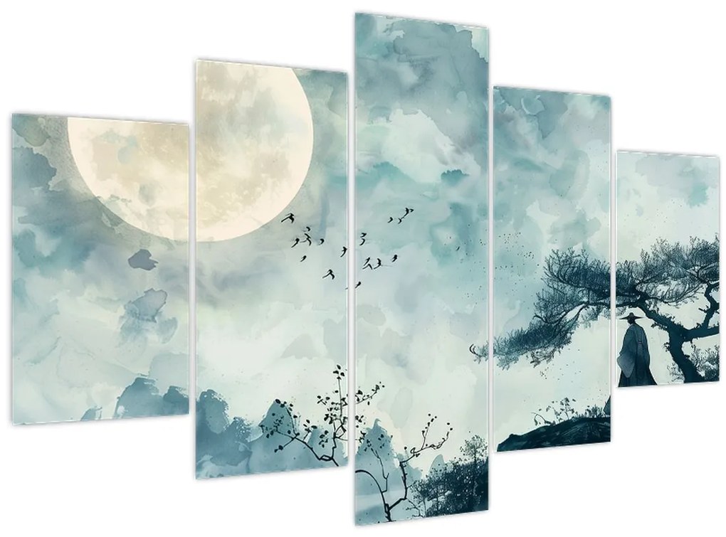 Tablou - Pictură cu lună plină (150x105 cm)