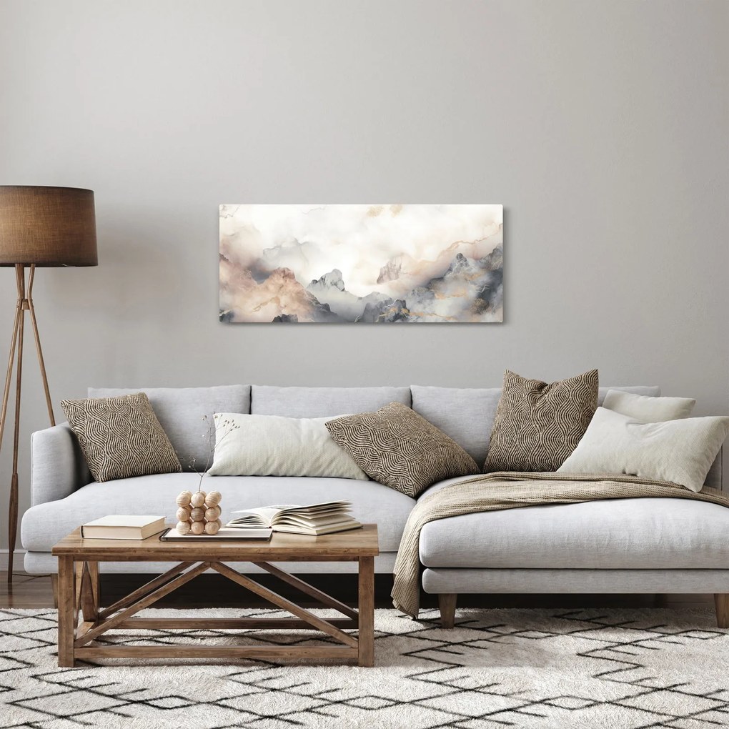 Tablou - Munte abstracție cu textura de marmură (120x50 cm)
