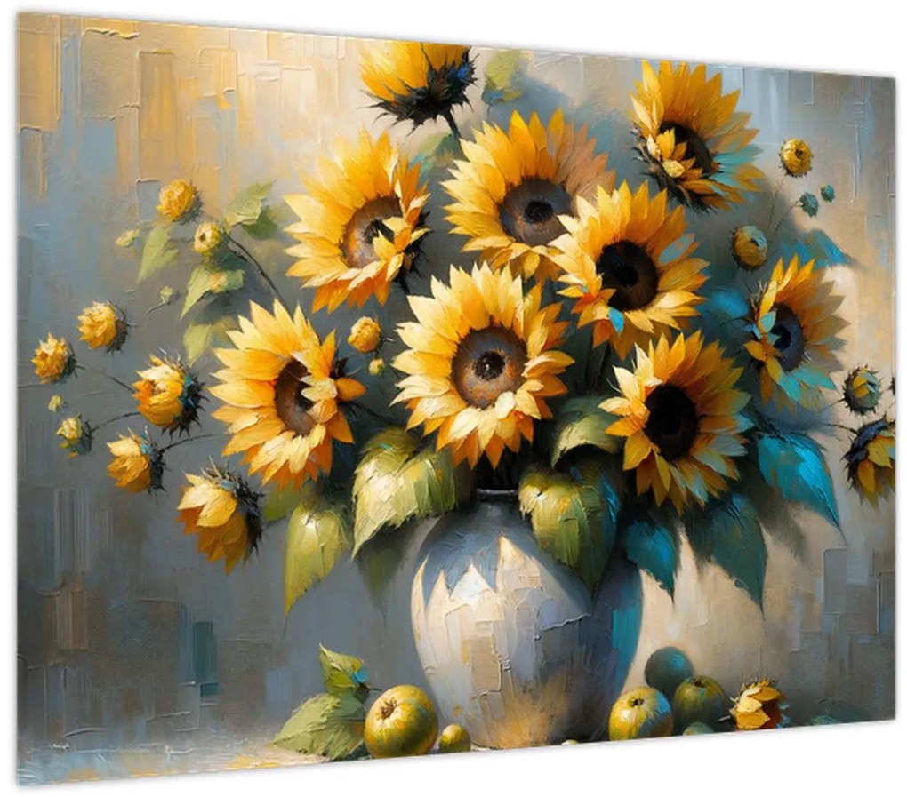 Tablou – Vază cu floarea-soarelui (70x50 cm)