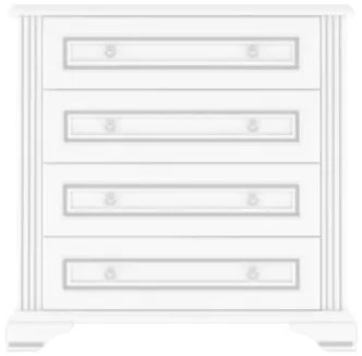 White 008 Comoda 4S 90 Snow Ash-Tree/Silver Pine