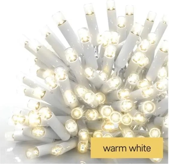 Instalație luminoasă LED pentru exterior 100xLED/10m IP44 alb cald