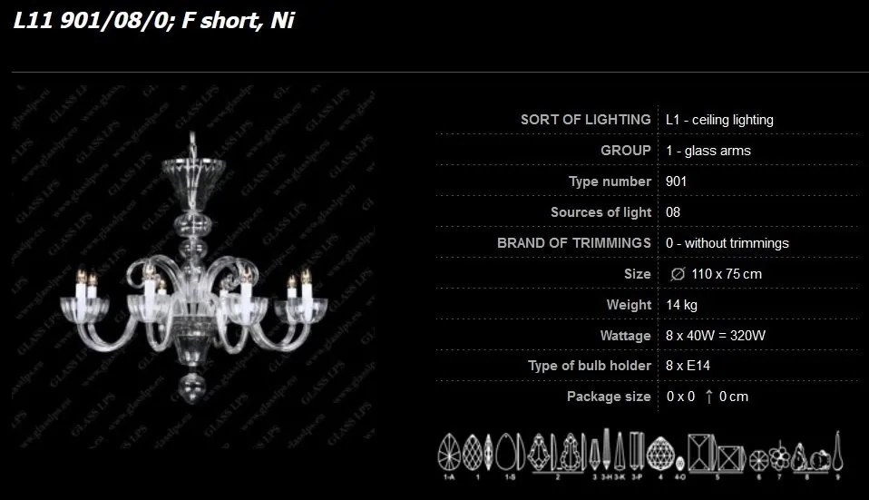 Candelabru 8 brate diam. 110cm L11 901/08/0