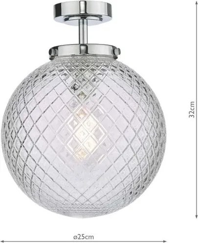 Där Lighting WAY0150 - Plafonieră pentru baie WAYNE 1xE27/40W/230V crom