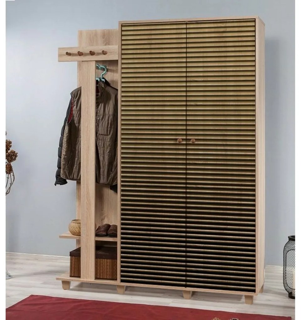 Cuier cu dulap Garmanto Sonoma Oak Double