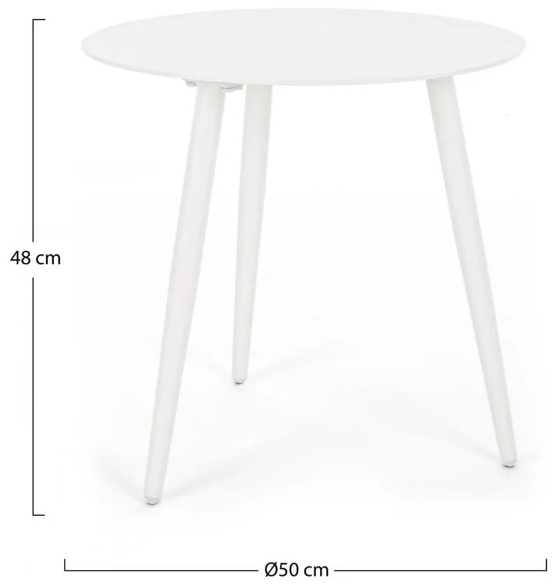 Măsuță de grădină rotundă din aluminiu ø 50 cm Ridley – Bizzotto