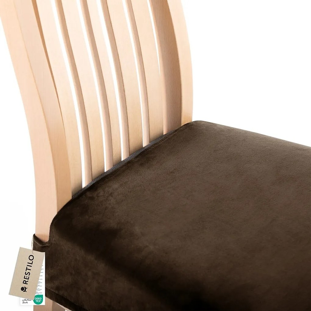 Restilo Husă elastică pentru scaun Sento maroînchis, 40 x 40 + 5 cm