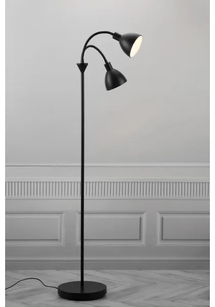 Nordlux - Lampă de podea RAY 2xE14/25W/230V neagră