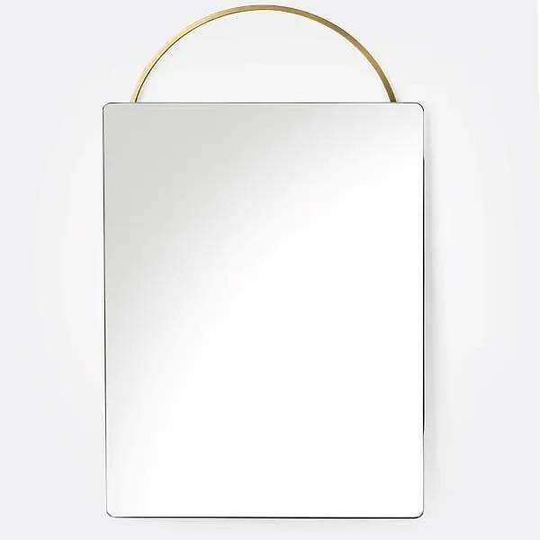 Oglinda cu Agatator din Alama ADORN - Sticla Natur Latime(35 cm) x Inaltime(53 cm)