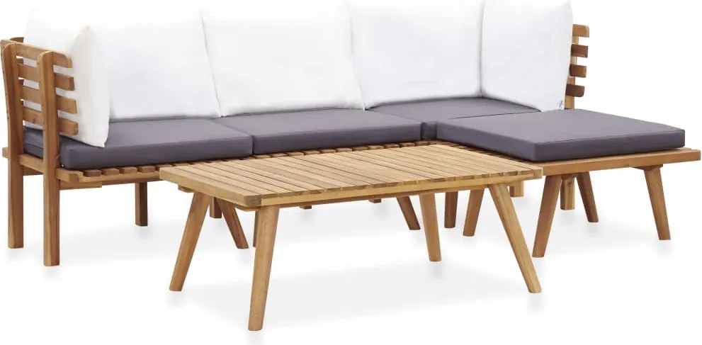 vidaXL Set mobilier de grădină, 5 piese, lemn masiv de acacia