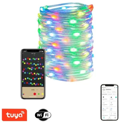 Immax NEO 07736L-LED RGB bandă exterioară 8,4W/230V 16m IP44 Wi-Fi Tuya