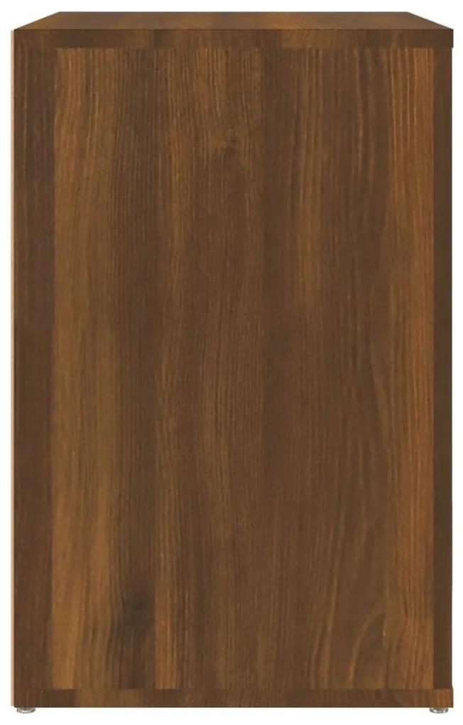 Pantofar, stejar maro, 130x35x54 cm, lemn compozit 1, Stejar brun