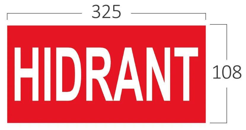 Autocolant HIDRANT, pentru lampi BC14-0900, Braytron