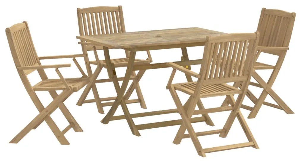 3214234 vidaXL Set mobilier de grădină, 5 piese, lemn masiv de acacia