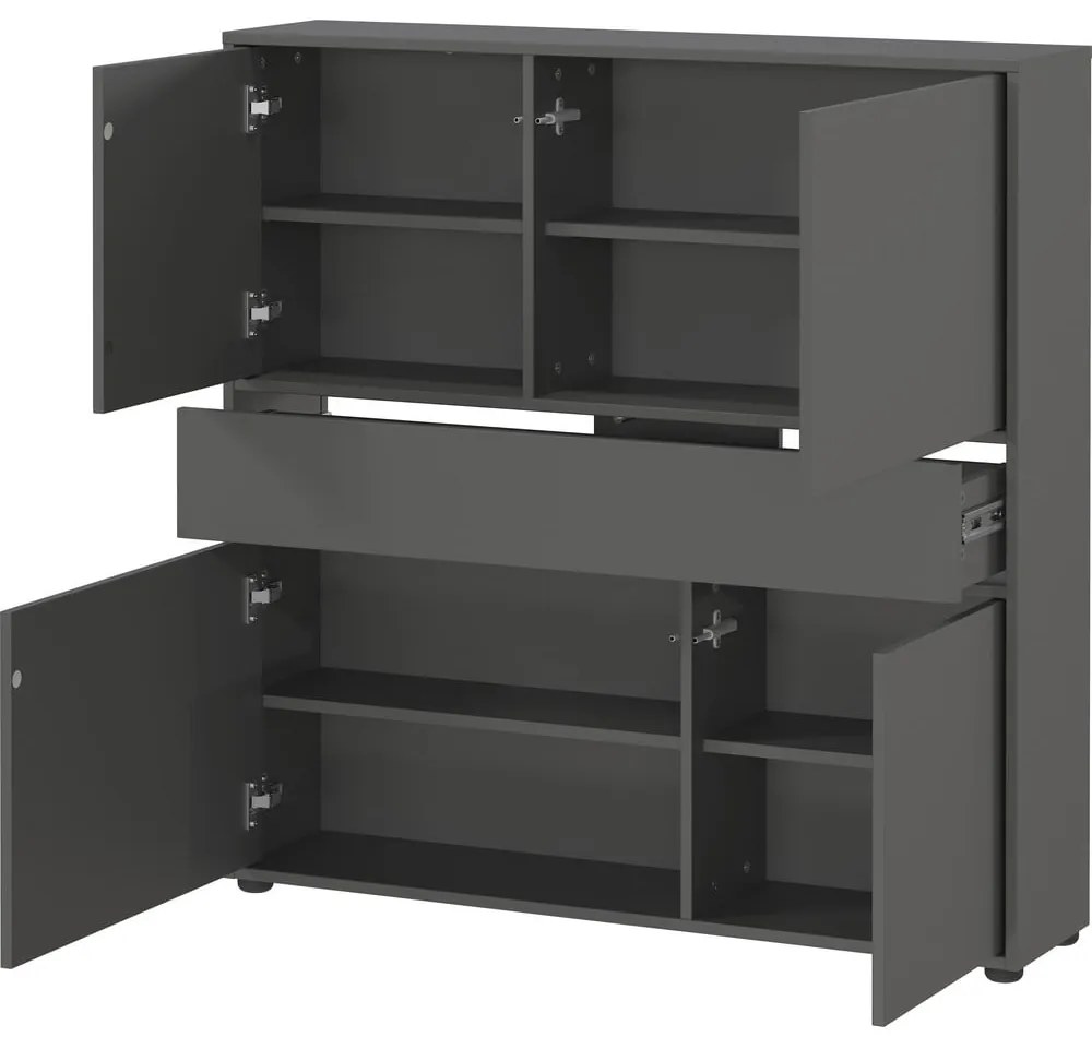 Dulap gri antracit 105x108x25 cm Ameca 2.0 – Germania