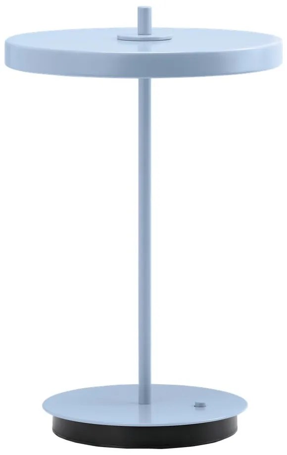 Veioză albastru-deschis LED din metal cu abajur din metal (înălțime 31 cm) Asteria Move – UMAGE