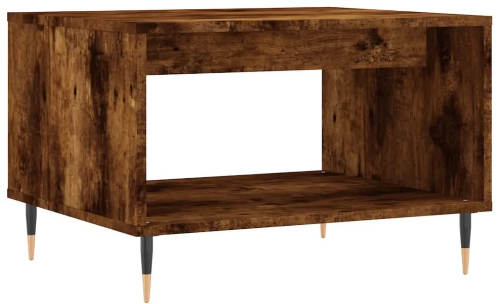 vidaXL Măsuță de cafea, stejar fumuriu, 60x50x40 cm, lemn prelucrat