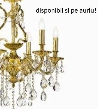 Lustra cristal Venezian diam. 73cm GIOCONDA SP8 ARGENTO 044934