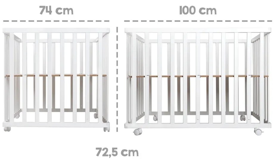 Țarc pentru copii alb 100x75 cm – Roba