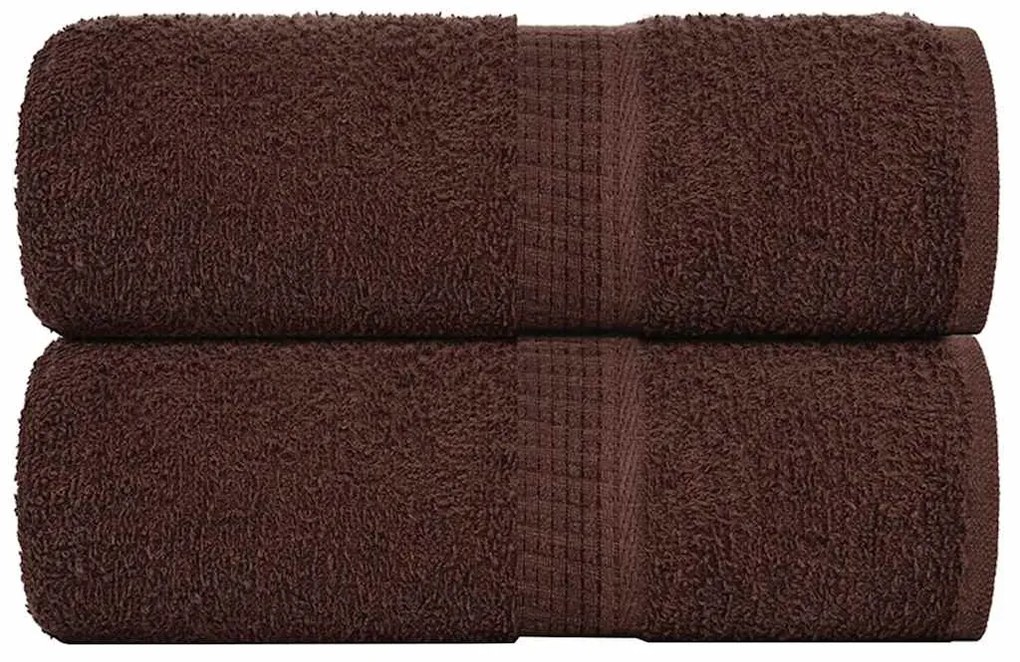 vidaXL Prosoape de baie, 2 buc. FROGN, maro, 30x30 cm, 100% bumbac